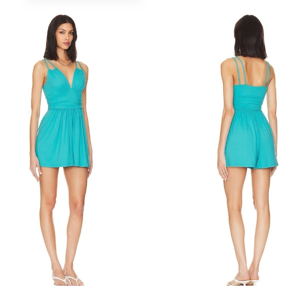 REVOLVE SUSANA MONACO PLUNGE NECK STRAPPY ROMPER SMALL - Picture 2 of 8
